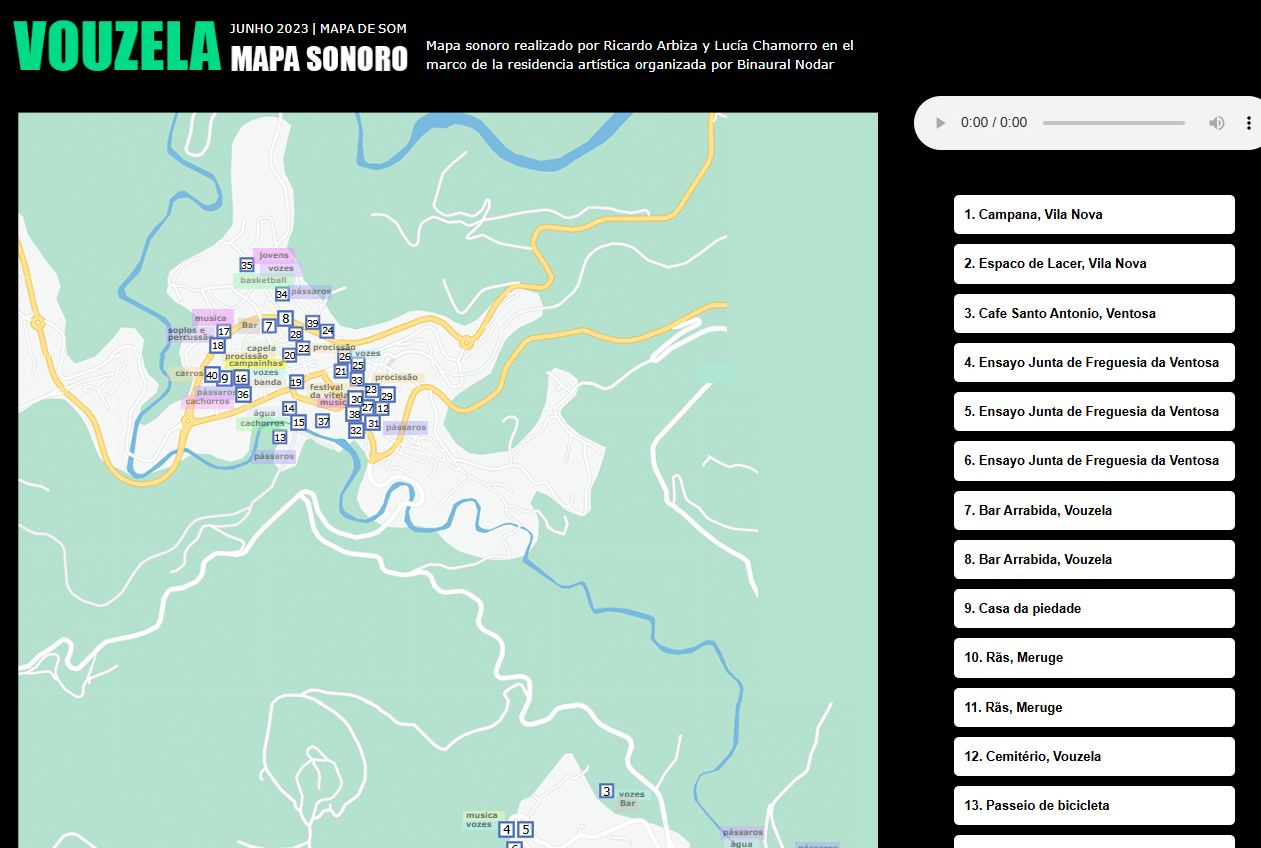 Mapa sonoro de Vouzela